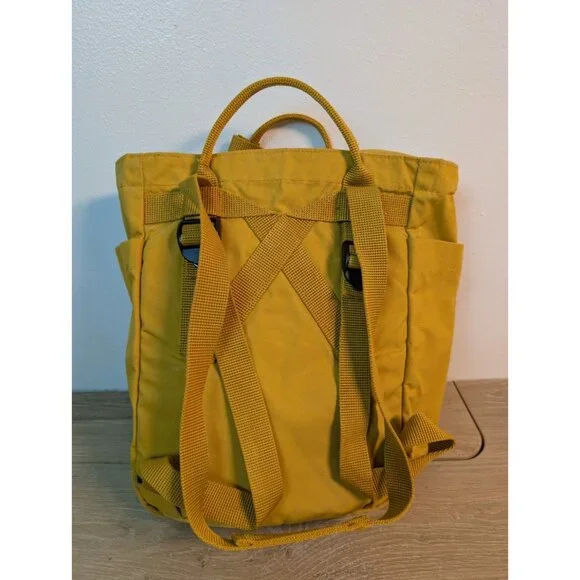 FJALLRAVEN Kanken Backpack - Mustard Yellow  Book Bag Hiking Backpack - Picture 3 of 7